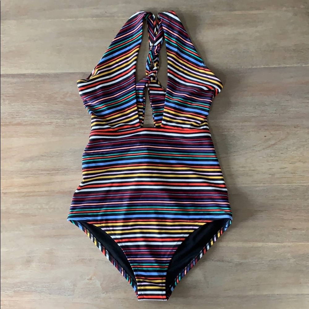 Old Navy Striped One Piece Swimsuit